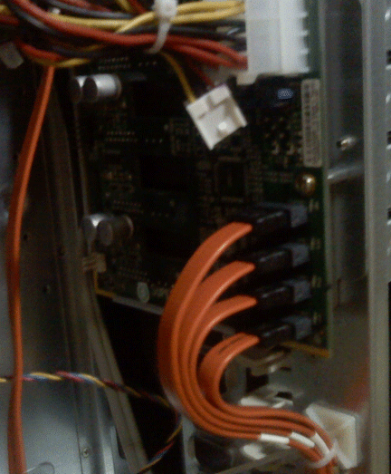 Hard Drive Controller Board Inside the Case